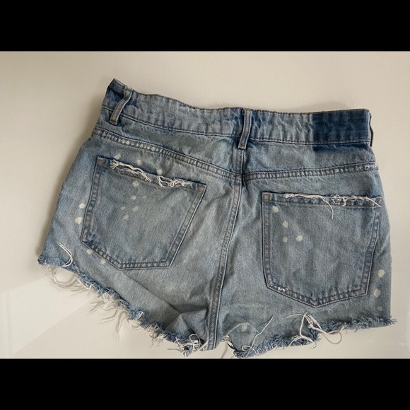 Garage Ripped High Wasted Jean Shorts - Picture 2 of 2